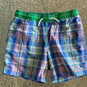 Polo Ralph Lauren traveler plaid swim trunks short 10-12